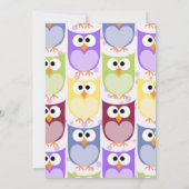 Invitation Chouettes mignonnes, Chouette Motif, Chouettes col (Dos)