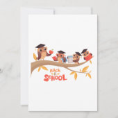 Invitation Chouettes mignonnes rentrée scolaire remise de dip (Devant)