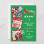 Invitation Chrismas Photo Collage Modèle Salutations Invitati (Devant)