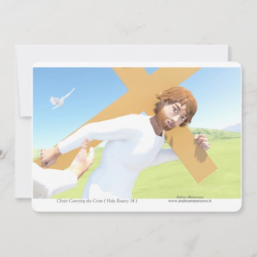 Invitation Christ carrying the Cross (Devant)