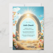 Invitation Christ est ressuscité Fleurs Religieuses Brunch de (Devant)