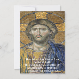 Invitation Christ Pantocrator Mosaïque Iconique Religieuse Ro