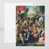 Invitation Christ tombant sur le chemin du Calvaire (Devant / Derrière)