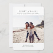 Invitation Christchurch Sauvegarder la date Mariage en Nouvel (Dos)