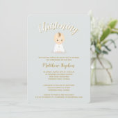 Invitation Christening Baby Boy (Debout devant)