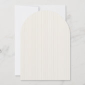 Invitation Christening Baptism Elegant Neutral Striped Bow  (Dos)
