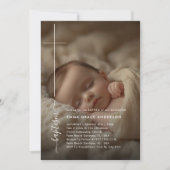 Invitation Christening moderne | Baptême photo neutre pour le (Devant)