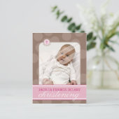 INVITATION CHRISTENING :: pois polka - rose (Debout devant)