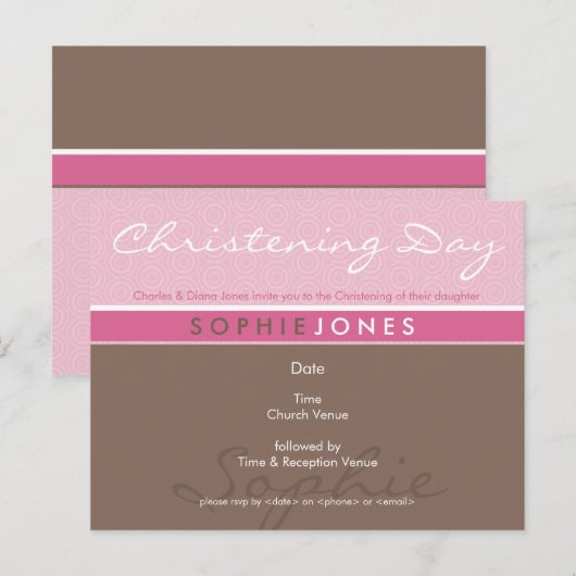 INVITATION CHRISTENING :: simplement super 1 (Devant / Derrière)