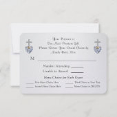 Invitation Christian 60e anniversaire RSVP avec choix de menu (Dos)