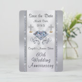 Invitation Christian 60e Anniversaire Save the Date Soirée (Debout devant)