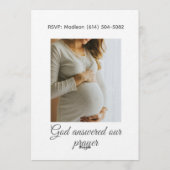 Invitation Christian Baby Girl Shower Personalized Text Photo (Dos)