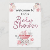 Invitation Christian Baby Girl Shower Personalized Text Photo (Devant)