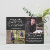 Invitation Christian Bible Verse Graduation Multiphoto (Debout devant)