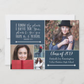 Invitation Christian Bible Verse Graduation Photo Collage (Devant)