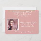 Invitation Christian Bible Verse Graduation Photo Collage (Dos)