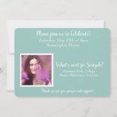 Invitation Christian Bible Verse Graduation Photo Collage (Dos)