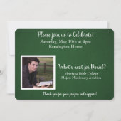 Invitation Christian Bible Verse Graduation Photo Collage Gre (Dos)