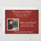 Invitation Christian Bible Verse Graduation Photo Collage Rou (Dos)