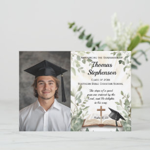 Invitation Christian Bible Verse Photo Graduation