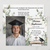 Invitation Christian Bible Verse Photo Graduation (Devant / Derrière)