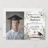 Invitation Christian Bible Verse Photo Graduation (Devant)
