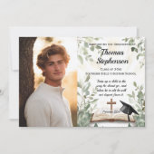 Invitation Christian Bible Verse Photo Graduation (Devant)