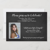 Invitation Christian Bible Verse Rustic Graduation Photo (Dos)