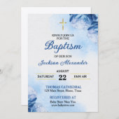 Invitation Christian Boy Baptême (Devant / Derrière)
