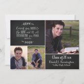 Invitation Christian Graduation Bible Verse Photo Collage (Devant)