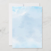 Invitation Christian Heaven a envoyé des nuages bleus Baby sh (Dos)