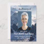 Invitation Christian Mountains Alpine Memorial Keepsake (Devant)