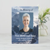 Invitation Christian Mountains Alpine Memorial Keepsake (Debout devant)