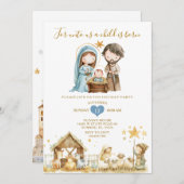 Invitation Christian Nativité Noël Maison de Noël (Devant / Derrière)