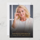 Invitation Christian Navy Blue Célébration De La Vie Photo (Dos)