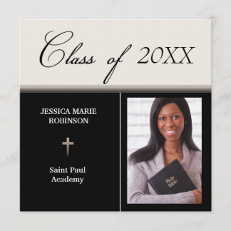 Invitation Christian Parochial School Photo Graduation