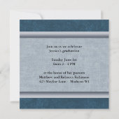 Invitation Christian Parochial School Photo Graduation Bleu (Dos)