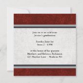 Invitation Christian Parochial School Photo Graduation Rouge (Dos)