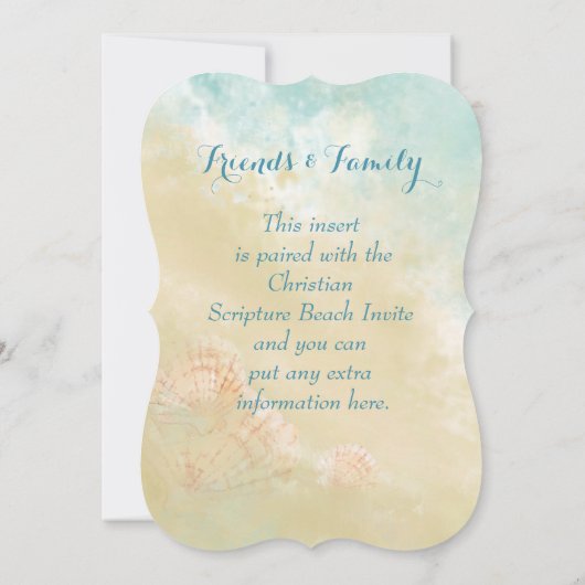 Invitation Christian Scripture Beach Seashell Destination (Dos)