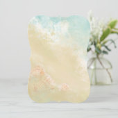 Invitation Christian Scripture Beach Seashell Destination (Debout devant)