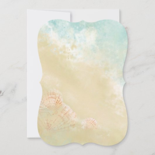Invitation Christian Scripture Beach Seashell Destination (Devant)