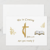 Invitation Christian Scripture John 3:16 (Devant / Derrière)