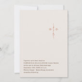 Invitation Christian Wedding Hand Lettered Monogram Cross (Devant)