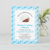 Invitation Christine | BÉNÉDICTION DU NOM | Cyan Blue | Photo (Debout devant)