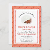 Invitation Christine | BÉNÉDICTION DU NOM | Points de corail  (Devant)