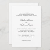 Invitation Christine Mariage traditionnel élégant (Devant / Derrière)