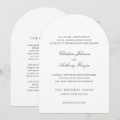 Invitation Christine Mariage traditionnel élégant (Devant / Derrière)