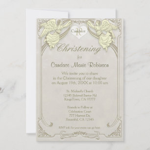 Invitation Christine   Monogramme Angel