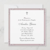 Invitation Christine photo rose (Dos)