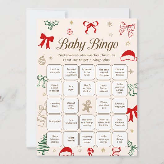 Invitation Christmas Baby Shower Find the Guest Downloadable (Devant)